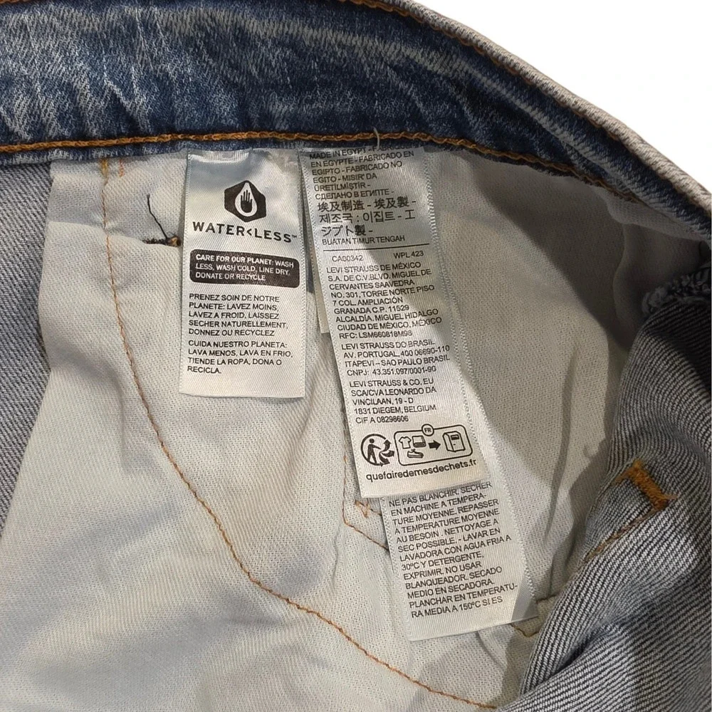 Levi's Mens 541 Athletic Taper Jeans Light Wash Blue Stretch 37x30